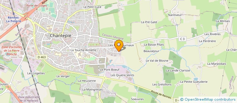 localisation de l'entreprise MARION STORE à CHANTEPIE