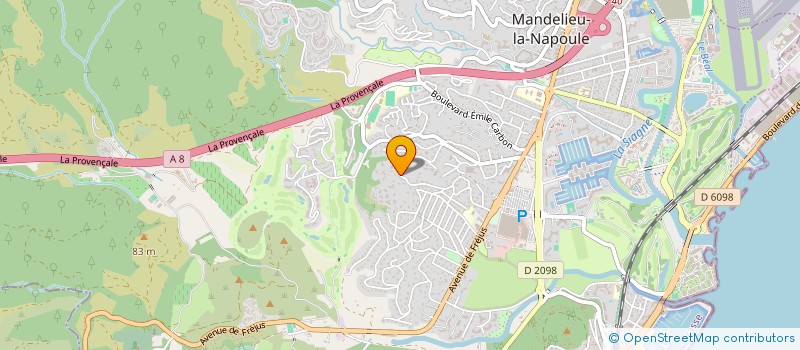 localisation de l'entreprise MARISALEX à MANDELIEU-LA-NAPOULE