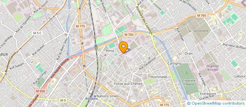 localisation de l'entreprise MARIUS à ROUBAIX