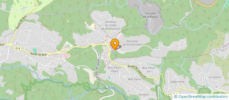 localisation de l'entreprise MARIUS & JULES  VALBONNE