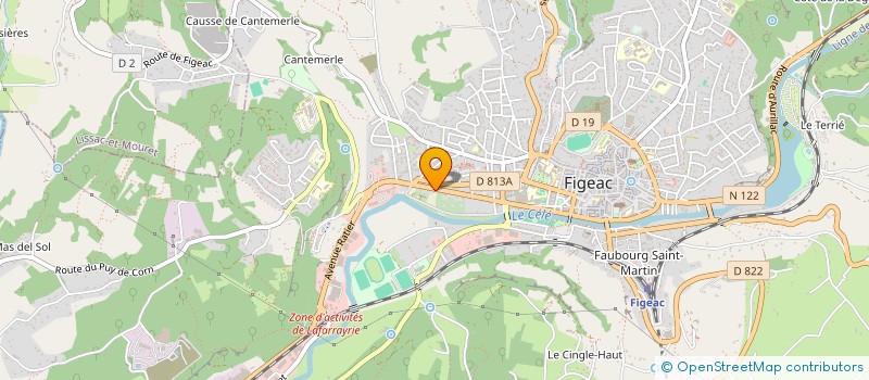 localisation de l'entreprise MARIUS LAGRANGE à FIGEAC