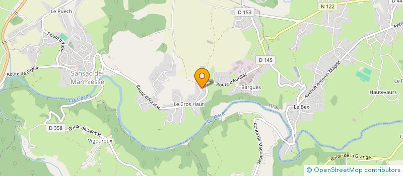 localisation de l'entreprise MARIUS VERGNE à SANSAC-DE-MARMIESSE