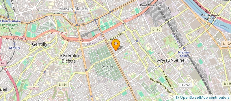 localisation de l'entreprise MARJE à IVRY-SUR-SEINE
