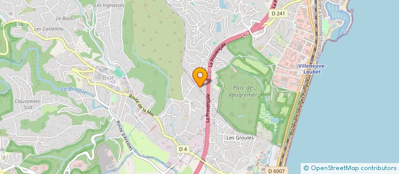 localisation de l'entreprise MARJOLAINE  VILLENEUVE-LOUBET