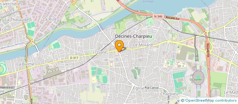 localisation de l'entreprise MARJOLAINE SANCHEZ SARL  DECINES-CHARPIEU