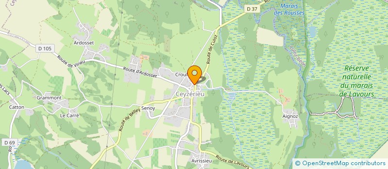 localisation de l'entreprise MARJOLLET IMMOBILIER à CEYZERIEU
