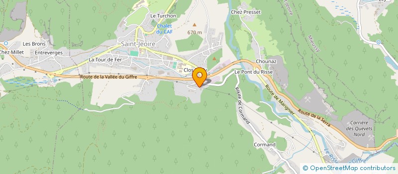 localisation de l'entreprise MARJOLLET T.P. à SAINT-JEOIRE