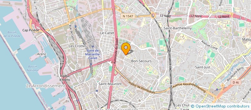 localisation de l'entreprise MARJORIE à MARSEILLE