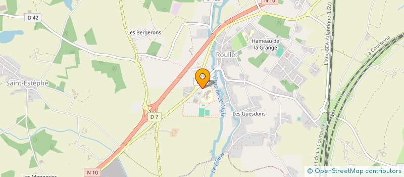 localisation de l'entreprise MARJOTEL à ROULLET SAINT ESTEPHE