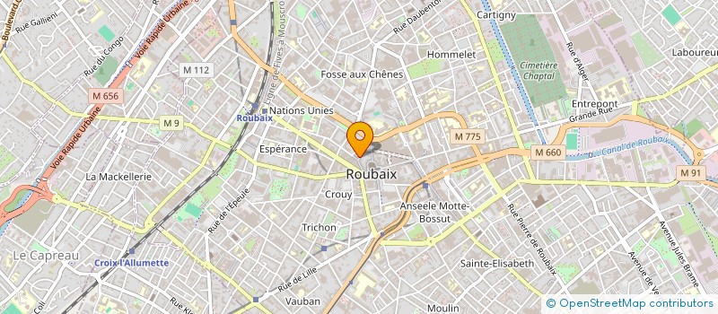 localisation de l'entreprise MARK DEVELOPPEMENT à ROUBAIX