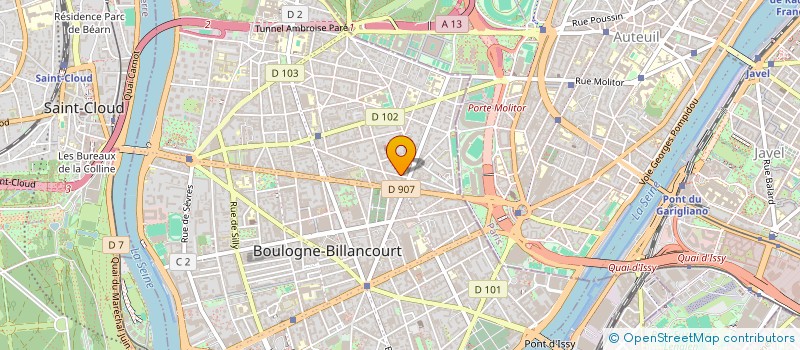 localisation de l'entreprise MARKET IMAGE GROUP à BOULOGNE-BILLANCOURT