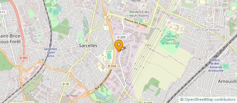 localisation de l'entreprise MARKET MEUBLES à SARCELLES