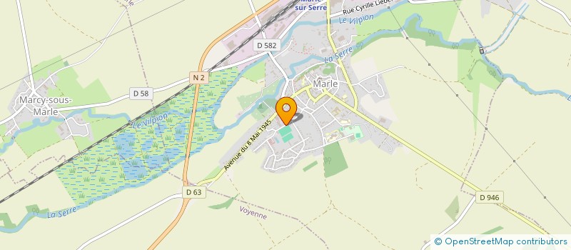 localisation de l'entreprise MARLE SPORTS FOOTBALL  MARLE