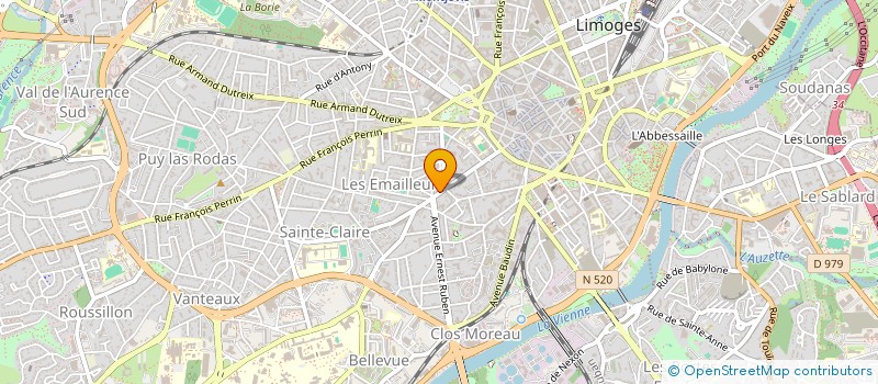 localisation de l'entreprise MARLEX à LIMOGES