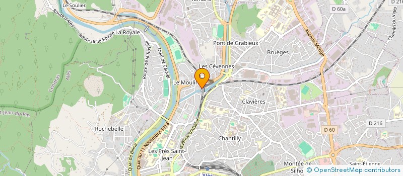 localisation de l'entreprise MARLHIOUX GESTION  ALES