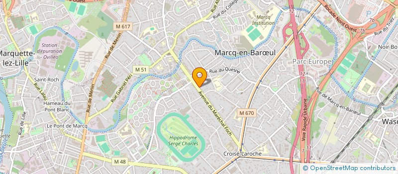 localisation de l'entreprise MARLIETTE à MARCQ-EN-BARŒUL