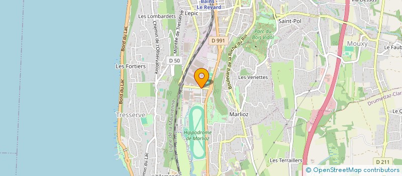 localisation de l'entreprise MARLIOZ OPTIQUE à AIX-LES-BAINS