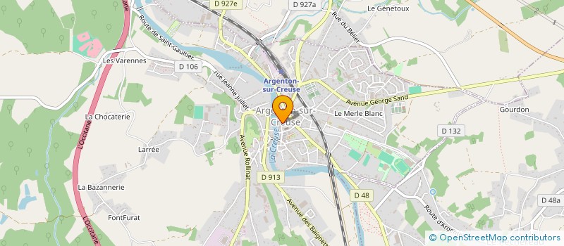 localisation de l'entreprise MARLU à ARGENTON-SUR-CREUSE