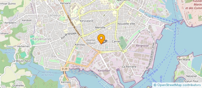 localisation de l'entreprise MARLU  LORIENT