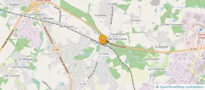 localisation de l'entreprise MARLY à COUZEIX
