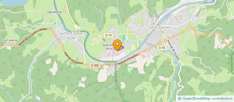 localisation de l'entreprise MARMOT TRAIL RUNNING (MTR)  SAINT GENIEZ D'OLT ET D'AUBRAC