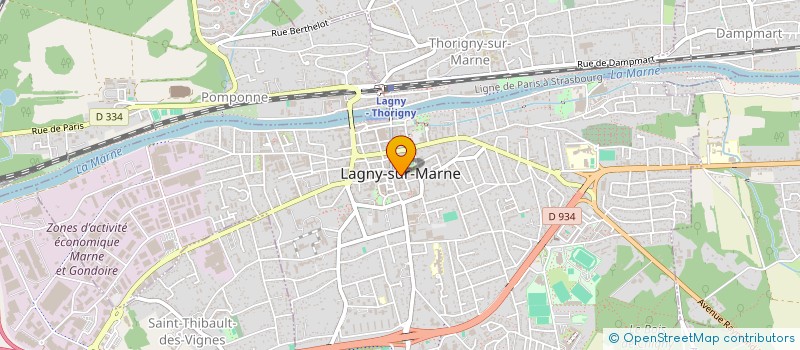 localisation de l'entreprise MARNE ET GONDOIRE CANOE KAYAK à LAGNY-SUR-MARNE