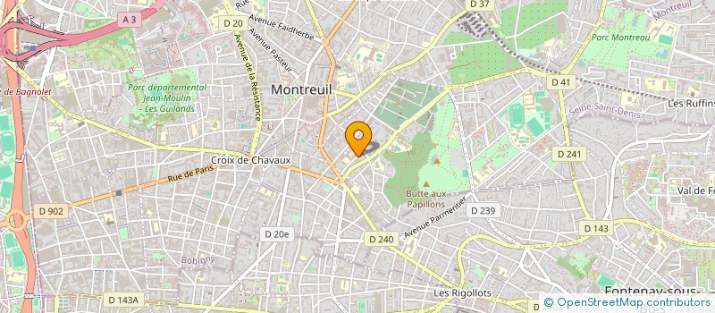 localisation de l'entreprise MARO LIGNE à MONTREUIL