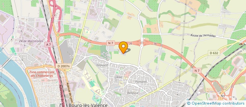 localisation de l'entreprise MARODINE à BOURG LES VALENCE