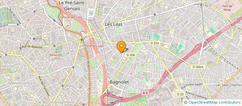 localisation de l'entreprise MAROLINE à BAGNOLET