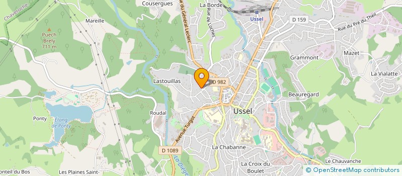 localisation de l'entreprise MAROM à USSEL