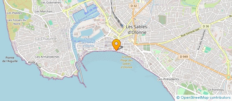 localisation de l'entreprise MAROMAT à LES SABLES D'OLONNE
