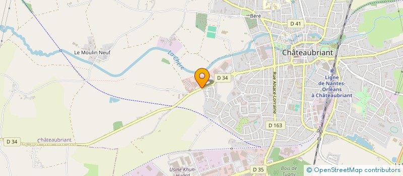 localisation de l'entreprise MARONI  CHATEAUBRIANT