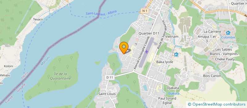 localisation de l'entreprise MARONI EXPLOITATION MINIERE à SAINT-LAURENT-DU-MARONI