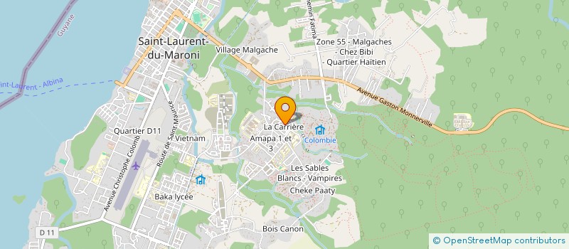 localisation de l'entreprise MARONI TRANSPORT ET DEPLACEMENT  SAINT-LAURENT-DU-MARONI