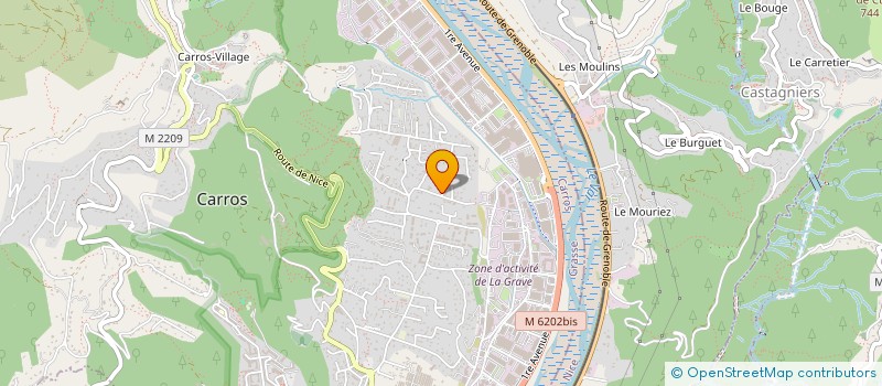 localisation de l'entreprise MAROQUINERIE COTE D'AZUR à CARROS