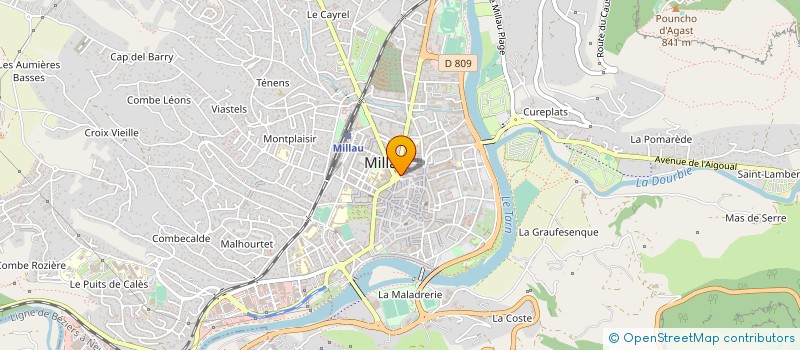 localisation de l'entreprise MAROQUINERIE JOLAIN à MILLAU
