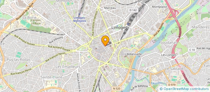 localisation de l'entreprise MAROQUINERIE SAINT MARTIAL à LIMOGES