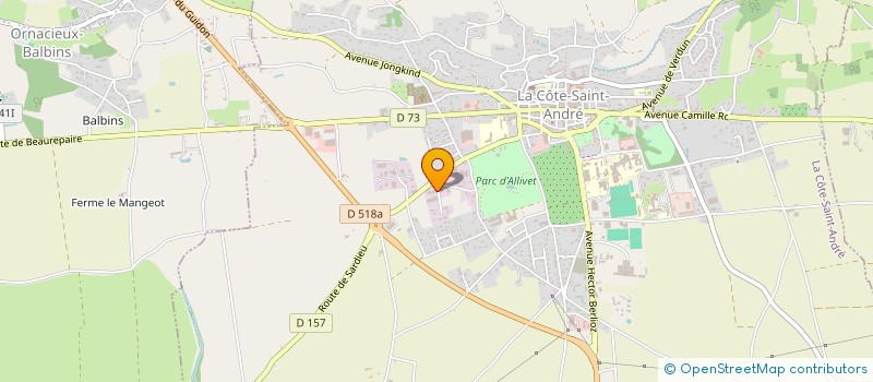 localisation de l'entreprise MARQUAGE ADHESIF, AD-ZIF DECO  LA COTE-SAINT-ANDRE