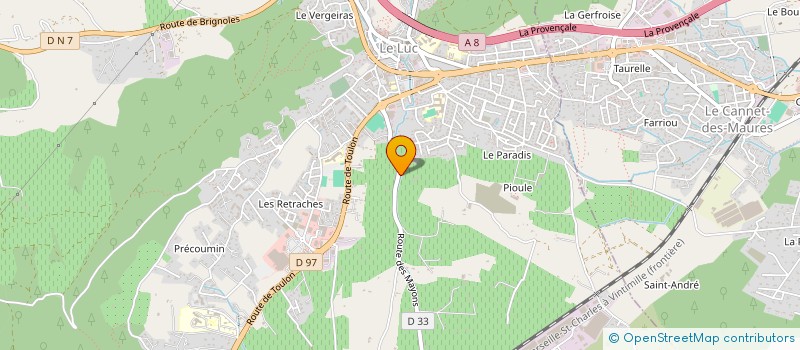 localisation de l'entreprise MARQUE D'HABILLAGE à LE LUC