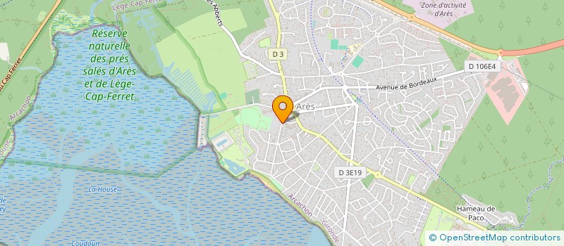 localisation de l'entreprise MARQUE PLAGE  ARES