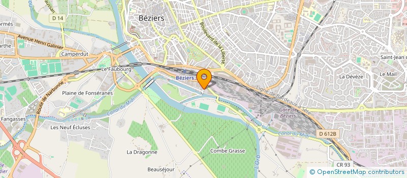 localisation de l'entreprise MARQUEFABES FRERES  BEZIERS