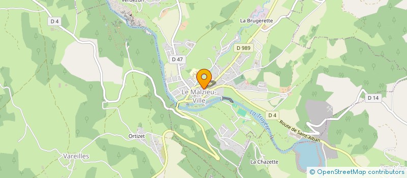 localisation de l'entreprise MARQUES CHARPENTE à LE MALZIEU-VILLE