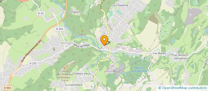 localisation de l'entreprise MARQUES VITOR  ALLINGES