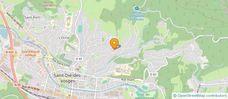 localisation de l'entreprise MARQUET-DELAGOUTTE  SAINT-DIE-DES-VOSGES
