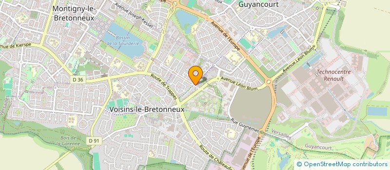 localisation de l'entreprise MARQUISE ET BERGERE à VOISINS-LE-BRETONNEUX