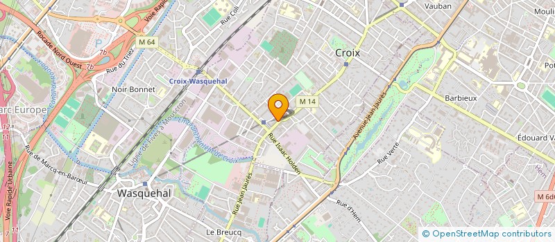 localisation de l'entreprise MARRECAU LINGERIE à CROIX