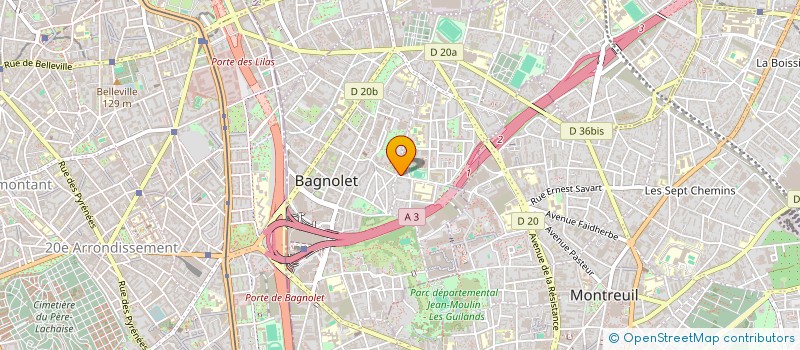 localisation de l'entreprise MARS à BAGNOLET
