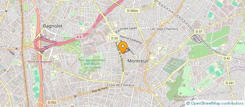 localisation de l'entreprise MARSAN PROD à MONTREUIL
