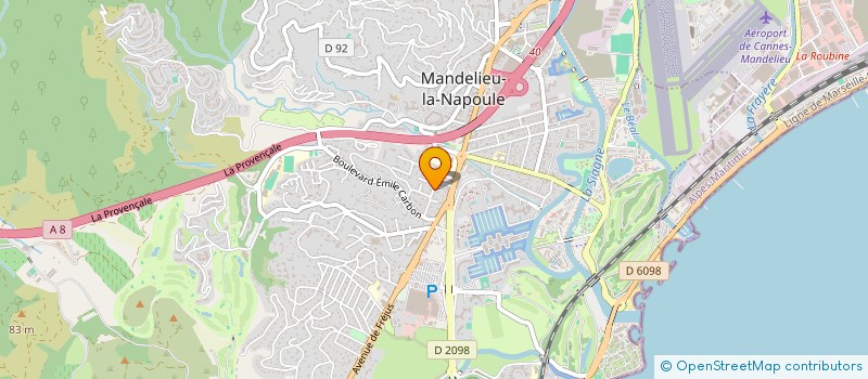 localisation de l'entreprise MARSANOTEL  MANDELIEU-LA-NAPOULE