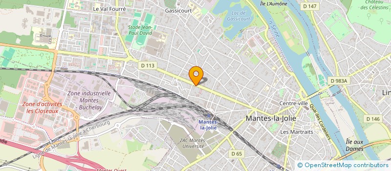 localisation de l'entreprise MARSAT PNEUS à MANTES-LA-JOLIE